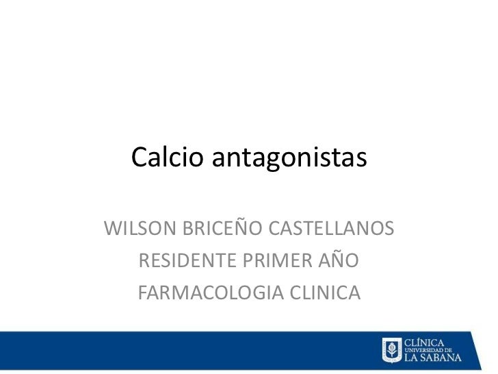 calcioantagonistas farmacologia
